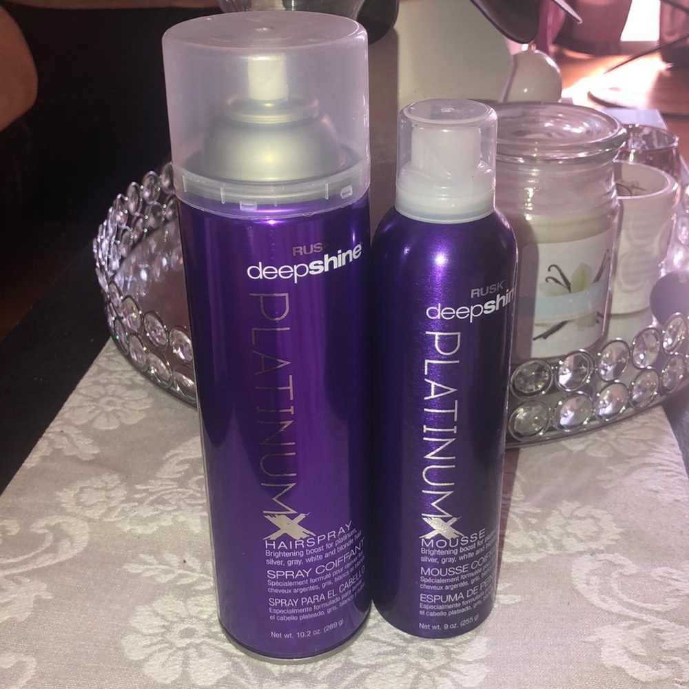 Rusk platinum hairspray and mousse duo :)